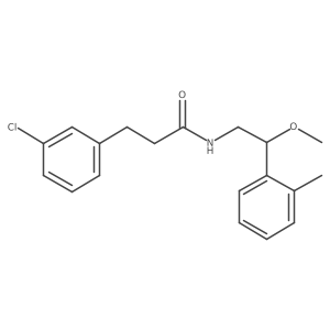 3-(3-chlorophenyl)-N-(2-methoxy-2-(o-tolyl)ethyl)propanamide Structure