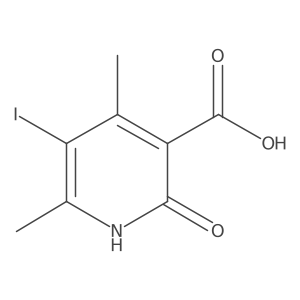2-Hydroxy-5-iodo-4,6-dimethylpyridine-3-carboxylic acid结构式