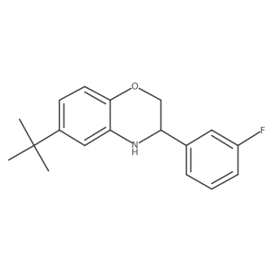 6-(tert-Butyl)-3-(3-fluorophenyl)-3,4-dihydro-2H-benzo[b][1,4]oxazine结构式