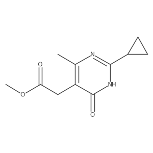 Methyl 2-(2-cyclopropyl-4-hydroxy-6-methylpyrimidin-5-yl)acetate结构式