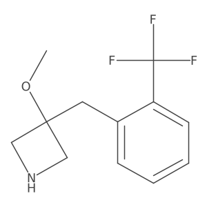 3-Methoxy-3-{[2-(trifluoromethyl)phenyl]methyl}azetidine Structure