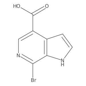7-Bromo-1H-pyrrolo[2,3-c]pyridine-4-carboxylic acid结构式