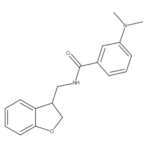 N-[(2,3-dihydro-1-benzofuran-3-yl)methyl]-3-(dimethylamino)benzamide结构式