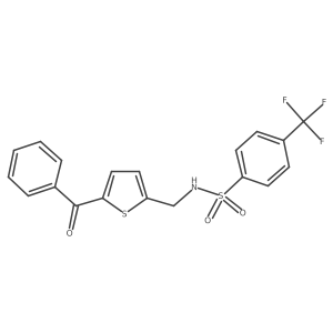N-((5-benzoylthiophen-2-yl)methyl)-4-(trifluoromethyl)benzenesulfonamide Structure