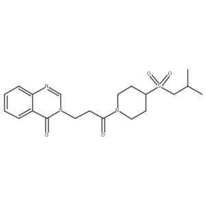 3-(3-(4-(isobutylsulfonyl)piperidin-1-yl)-3-oxopropyl)quinazolin-4(3H)-one结构式
