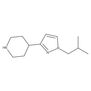 4-[1-(2-methylpropyl)-1H-pyrazol-3-yl]Piperidine Structure