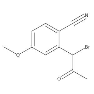 2-(1-Bromo-2-oxopropyl)-4-methoxybenzonitrile Structure