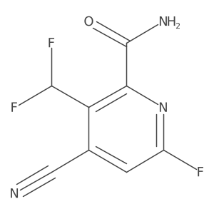4-Cyano-3-(difluoromethyl)-6-fluoropicolinamide Structure