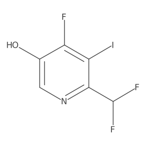 2-(Difluoromethyl)-4-fluoro-5-hydroxy-3-iodopyridine结构式