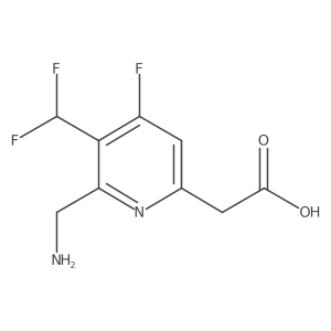 2-(Aminomethyl)-3-(difluoromethyl)-4-fluoropyridine-6-acetic acid Structure