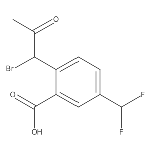 2-(1-Bromo-2-oxopropyl)-5-(difluoromethyl)benzoic acid Structure
