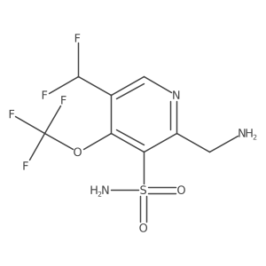 2-(Aminomethyl)-5-(difluoromethyl)-4-(trifluoromethoxy)pyridine-3-sulfonamide Structure