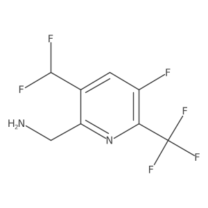 2-(Aminomethyl)-3-(difluoromethyl)-5-fluoro-6-(trifluoromethyl)pyridine结构式