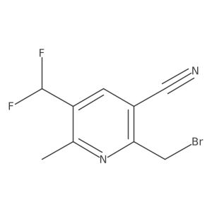 2-(Bromomethyl)-3-cyano-5-(difluoromethyl)-6-methylpyridine Structure