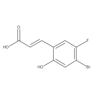 3-(4-Bromo-5-fluoro-2-hydroxyphenyl)acrylic acid结构式