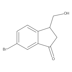 6-Bromo-3-(hydroxymethyl)-2,3-dihydroinden-1-one结构式