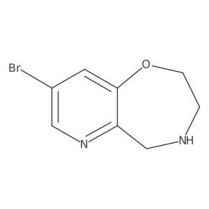8-Bromo-2,3,4,5-tetrahydropyrido[2,3-f][1,4]oxazepine结构式