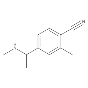 2-Methyl-4-[1-(methylamino)ethyl]benzonitrile Structure