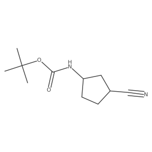 Tert-butyl (3-cyanocyclopentyl)carbamate结构式