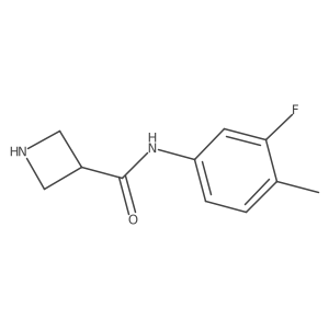 N-(3-fluoro-4-methylphenyl)azetidine-3-carboxamide结构式