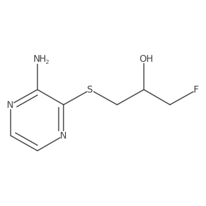 1-[(3-Aminopyrazin-2-yl)sulfanyl]-3-fluoropropan-2-ol结构式