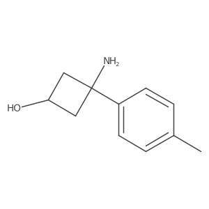 3-Amino-3-(4-methylphenyl)cyclobutan-1-ol结构式