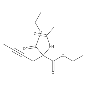 1,3-Diethyl 2-(but-2-yn-1-yl)-2-acetamidopropanedioate结构式