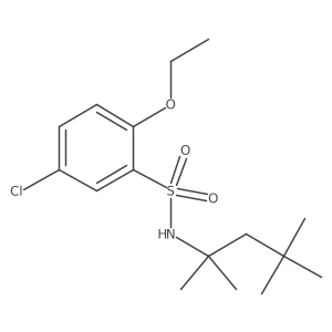 5-chloro-2-ethoxy-N-(2,4,4-trimethylpentan-2-yl)benzene-1-sulfonamide Structure