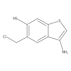 Benzo[b]thiophene-6-thiol, 3-amino-5-(chloromethyl)-结构式