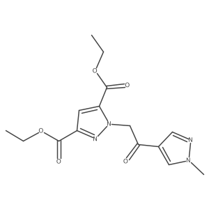 1-[2-(1-Methyl-1h-pyrazol-4-yl)-2-oxoethyl]-1h-pyrazole-3,5-dicarboxylic acid 3,5-diethyl ester Structure