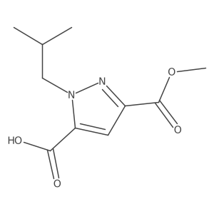 1-Isobutyl-3-(methoxycarbonyl)-1H-pyrazole-5-carboxylic acid Structure