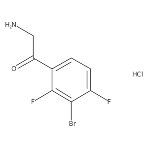 3-Bromo-2,4-difluorophenacylamine hydrochloride结构式
