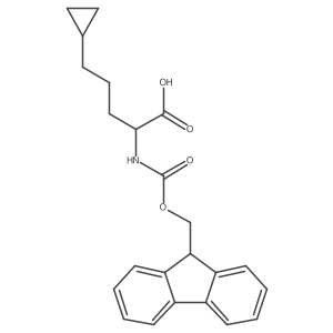 5-cyclopropyl-2-({[(9H-fluoren-9-yl)methoxy]carbonyl}amino)pentanoic acid结构式
