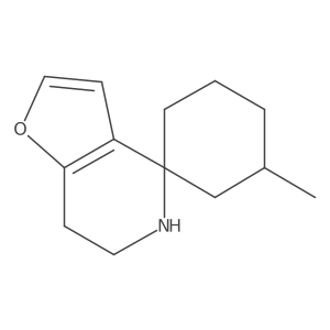 5-methyl-6',7'-dihydro-5'H-spiro[cyclohexane-1,4'-furo[3,2-c]pyridine]结构式