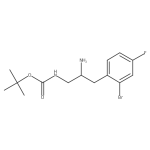 tert-butyl N-[2-amino-3-(2-bromo-4-fluorophenyl)propyl]carbamate Structure