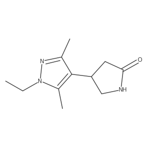 4-(1-ethyl-3,5-dimethyl-1H-pyrazol-4-yl)pyrrolidin-2-one结构式