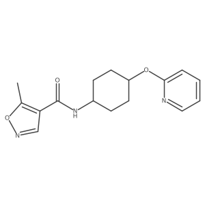 5-methyl-N-((1r,4r)-4-(pyridin-2-yloxy)cyclohexyl)isoxazole-4-carboxamide结构式
