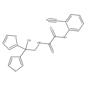 N1-(2-cyanophenyl)-N2-(2-(furan-2-yl)-2-hydroxy-2-(thiophen-3-yl)ethyl)oxalamide Structure