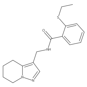 2-(ethylthio)-N-((4,5,6,7-tetrahydropyrazolo[1,5-a]pyridin-3-yl)methyl)benzamide Structure