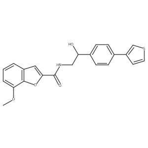 N-(2-hydroxy-2-(4-(thiophen-3-yl)phenyl)ethyl)-7-methoxybenzofuran-2-carboxamide Structure