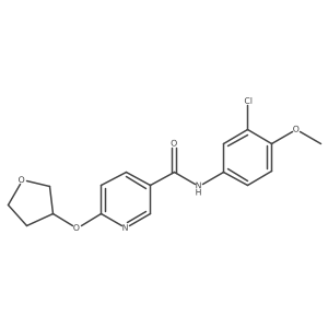 N-(3-chloro-4-methoxyphenyl)-6-((tetrahydrofuran-3-yl)oxy)nicotinamide Structure