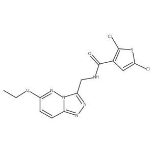 2,5-dichloro-N-((6-ethoxy-[1,2,4]triazolo[4,3-b]pyridazin-3-yl)methyl)thiophene-3-carboxamide Structure
