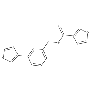 N-((2-(thiophen-3-yl)pyridin-4-yl)methyl)furan-3-carboxamide Structure