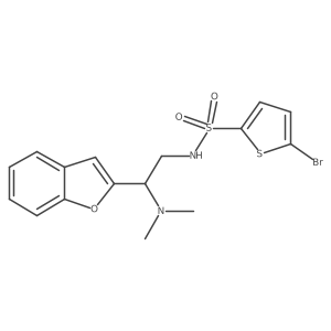 N-(2-(benzofuran-2-yl)-2-(dimethylamino)ethyl)-5-bromothiophene-2-sulfonamide Structure