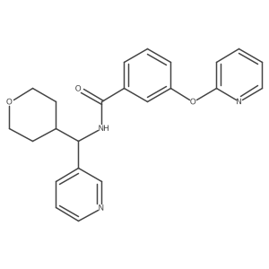 3-(pyridin-2-yloxy)-N-(pyridin-3-yl(tetrahydro-2H-pyran-4-yl)methyl)benzamide Structure