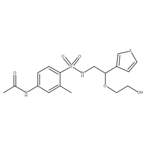 N-(4-(N-(2-(2-hydroxyethoxy)-2-(thiophen-3-yl)ethyl)sulfamoyl)-3-methylphenyl)acetamide Structure