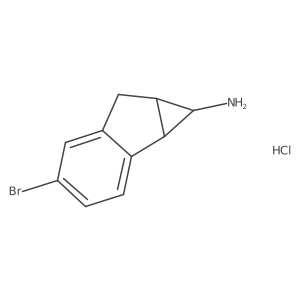 (1R,1aS,6aS)-4-bromo-1,1a,6,6a-tetrahydrocyclopropa[a]inden-1-amine;hydrochloride Structure