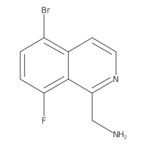 (5-Bromo-8-fluoroisoquinolin-1-yl)methanamine结构式