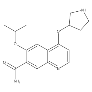 6-Isopropoxy-4-(pyrrolidin-3-yloxy)quinoline-7-carboxamide结构式