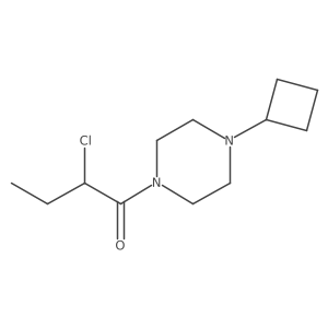 2-Chloro-1-(4-cyclobutylpiperazin-1-yl)butan-1-one Structure